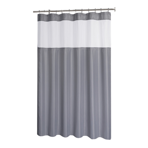 Premium Shower Curtain with Liner &amp; Hooks - 180 x 180cm