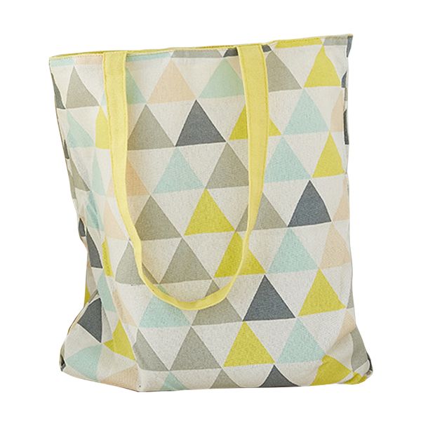 Versatile &amp; Stylish Yellow Geometric Shopper Bag, Handbag, Beach Bag