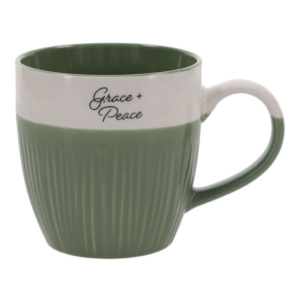Ceramic Mug - Grace and Peace, Green