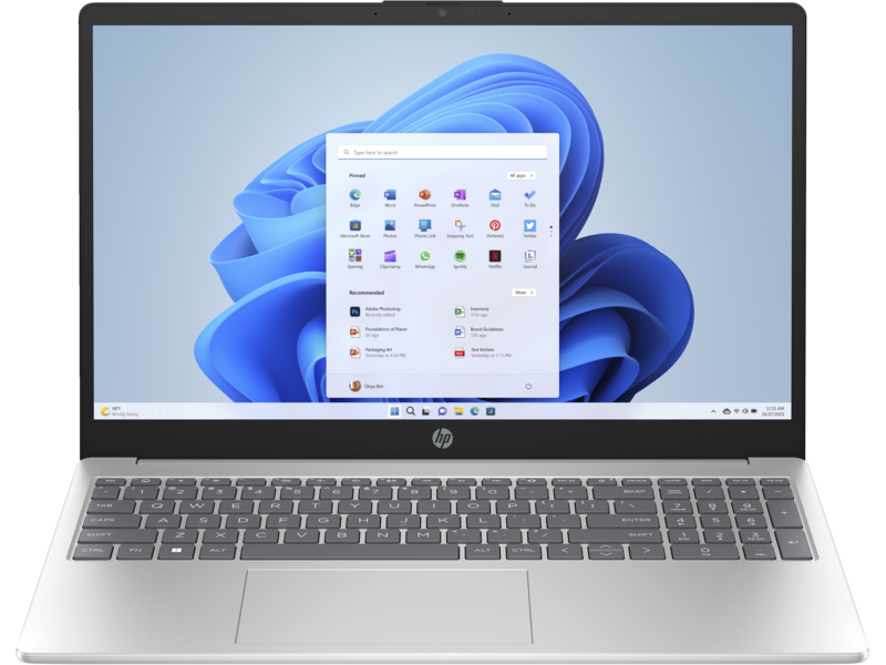 HP 15-fc0008ni AMD Ryzen 3 7320U 8GB 256GB 15.6" Notebook - Natural Silver