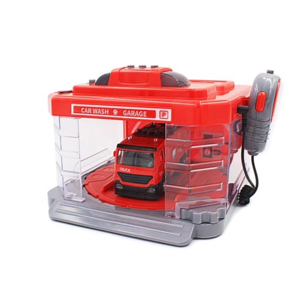 Time2Play Kids Fire Engine Car Wash Set Red