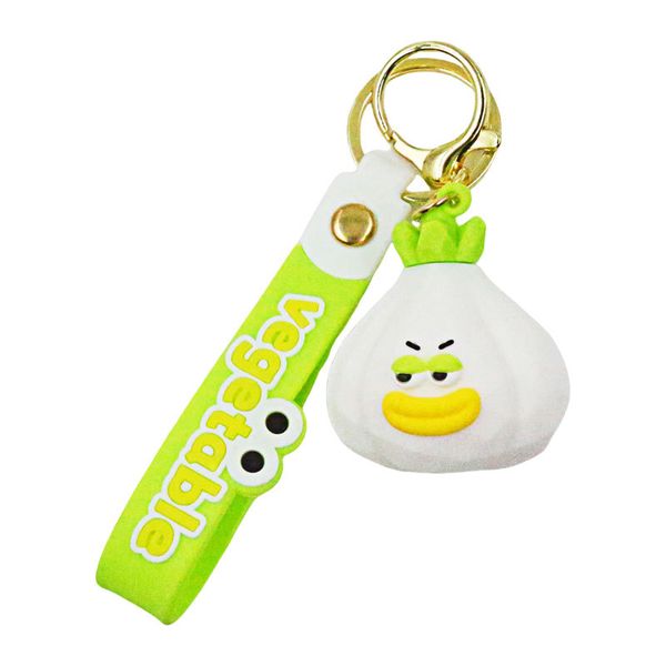 Cute Cartoon Fruits and Vegetables - Garlic Keychain