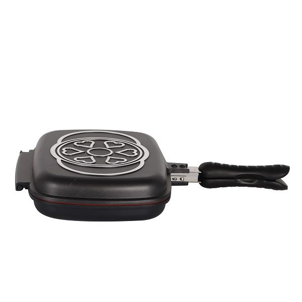 Aluminum Die-Cast Double Fry Pan BBQ Grill