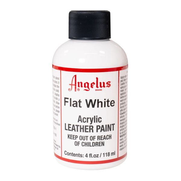 Angelus Acrylic Leather Paint - Flat White 4oz