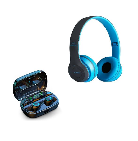 Wireless Headphones &amp; Earbuds Combo