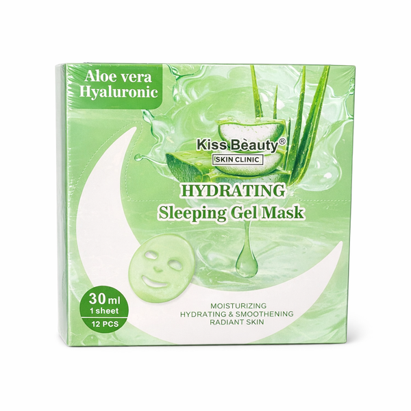 Kiss Beauty Aloe Vera Hydrating Sleeping Gel Mask (12 Pack)