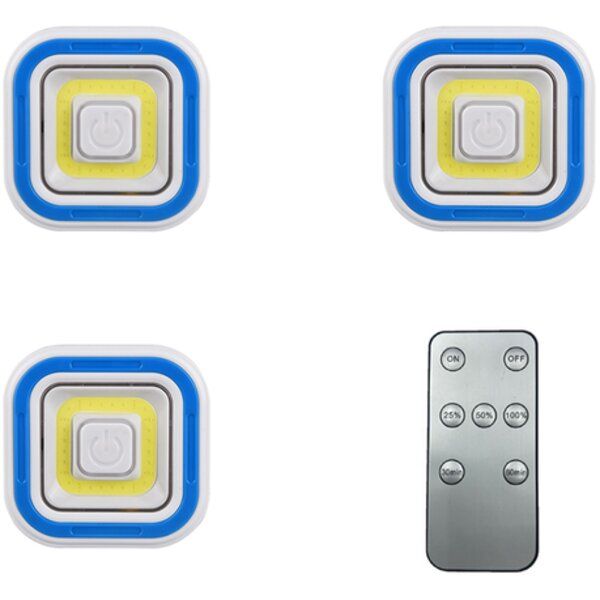 Set of 3 LED Lights Battery Operated with Remote