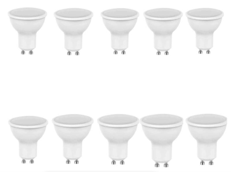 10 Pack - 7w 4000k Cool White Down Lights LED GU10