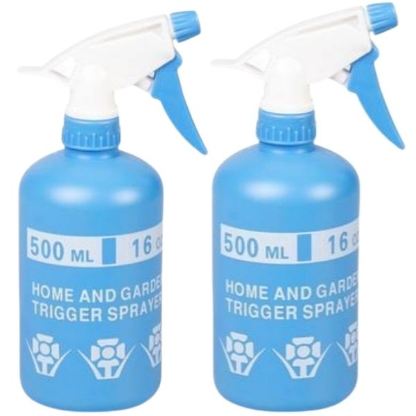 SourceDirect-Pack Of 2 Multi-Purpose Plastic Trigger Spray Bottle - (500ml)