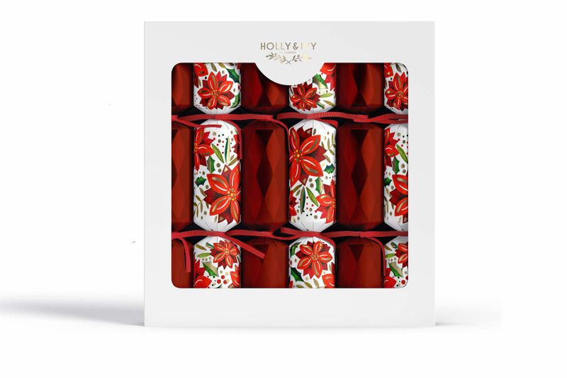 Family 12's Red Traditional Christmas Crackers