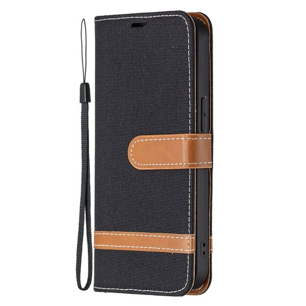 Flip Canvas Cover with Card Slots Compatible with iPhone 13 Pro Max 6.7 inch 2021