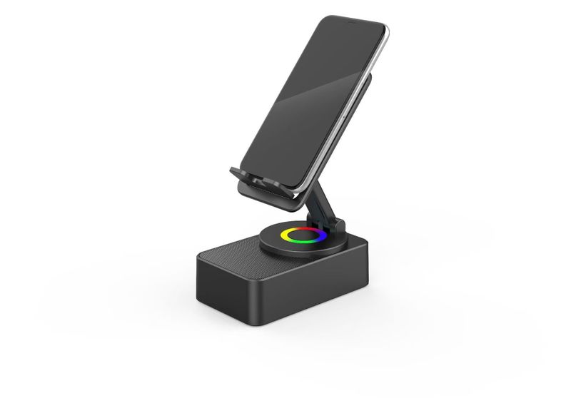 4-in-1 Bluetooth Speaker Wireless Charger 360 Phone Tablet Stand