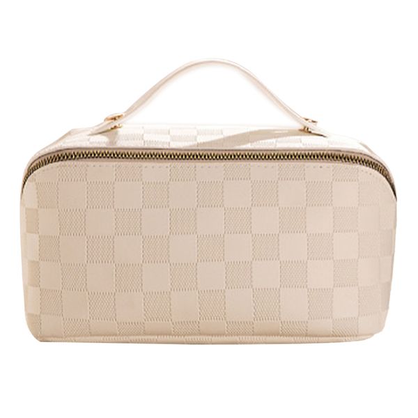 White partition makeup bag