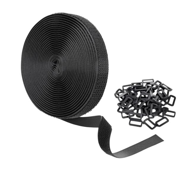 5M Adjustable Cable Straps With 25 Buckles Free Cut Length Reusable