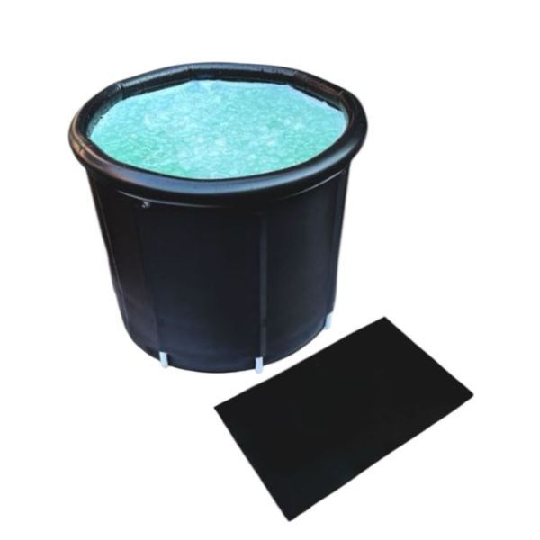 Portable Ice Bath Tub - Full Set Cold Water Therapy Barrel with Cover