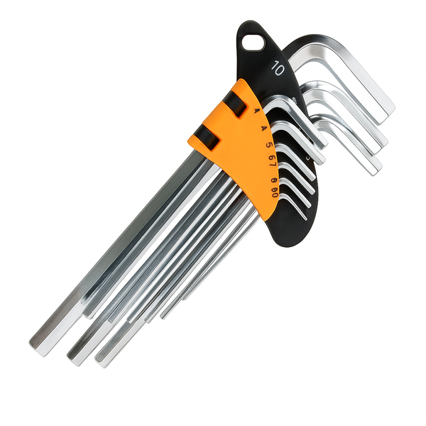 9-Piece Hex Key Set - Metric, L-Shape, Durable