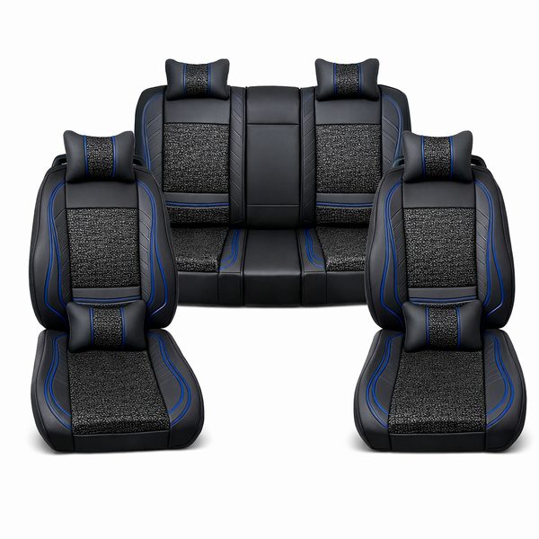 Car Seat Covers - 5 Seats, PU, Ergonomic