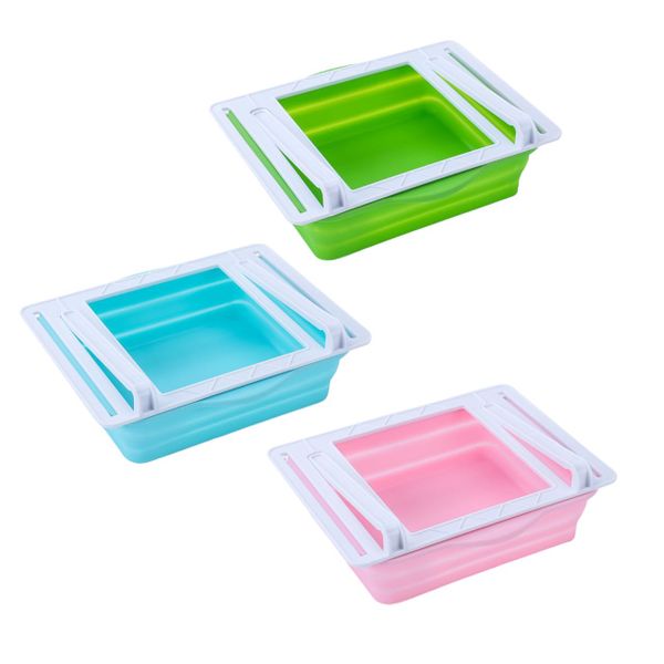 Retractable Pull-Out Drawer Refrigerator Organizer - Pack of 3