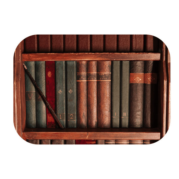 Magic Books on Shelf Printed Mouse Pad