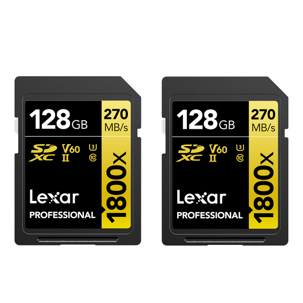 Lexar SD Gold 1800x 128GB Twin Pack