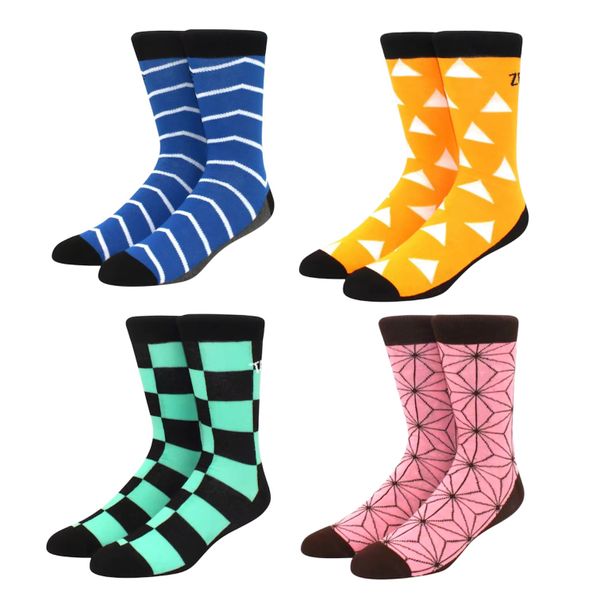 Demon Slayer signature patterns Novelty socks 4 Pairs
