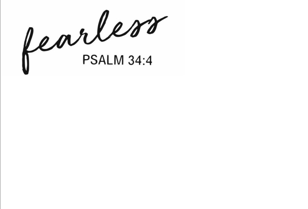 Fearless Psalm 34:4 Vinyl Decal Sticker for car or wall | Shop Today ...