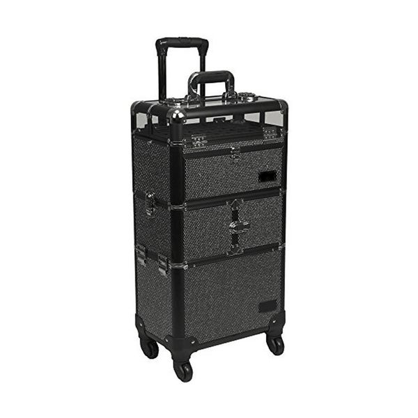 3-in-1 Professional Makeup Case with Wheels -Y219