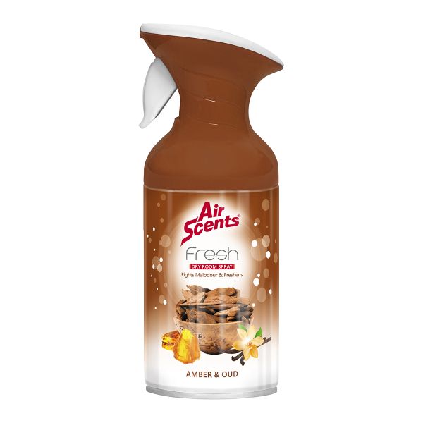 Air Scents Fresh Dry Room Spray Amber And Oud 250Ml - 2 Pack