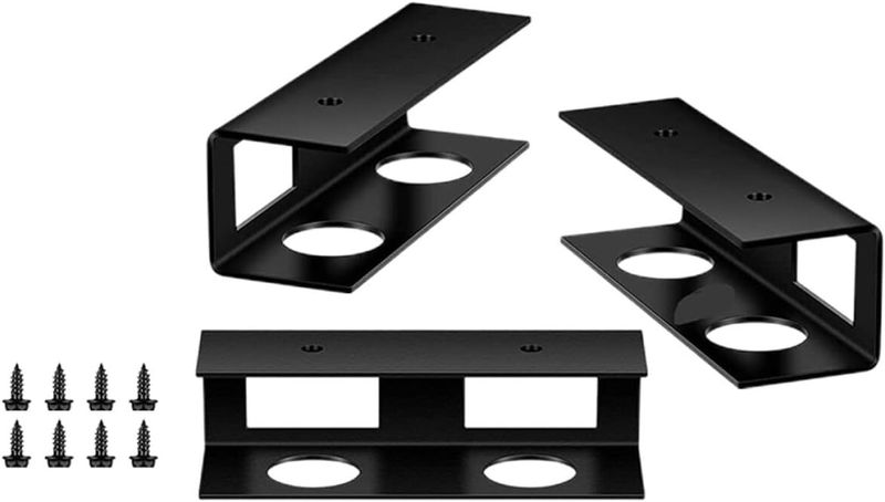 Black Desk Laptop Storage Mount &amp; Tablet Holder For Home Office Workspace