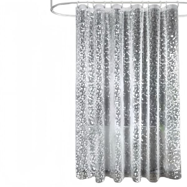 Waterproof Anti-Mould Shower Curtain with 3D Pebble Design - 180x200cm