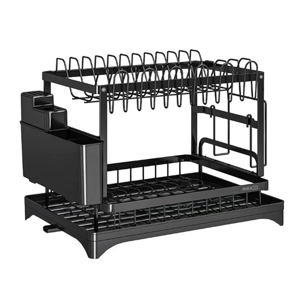 MIkaco Multifunctional Dish Drainer Rack 2-Tier Dish Drying Rack
