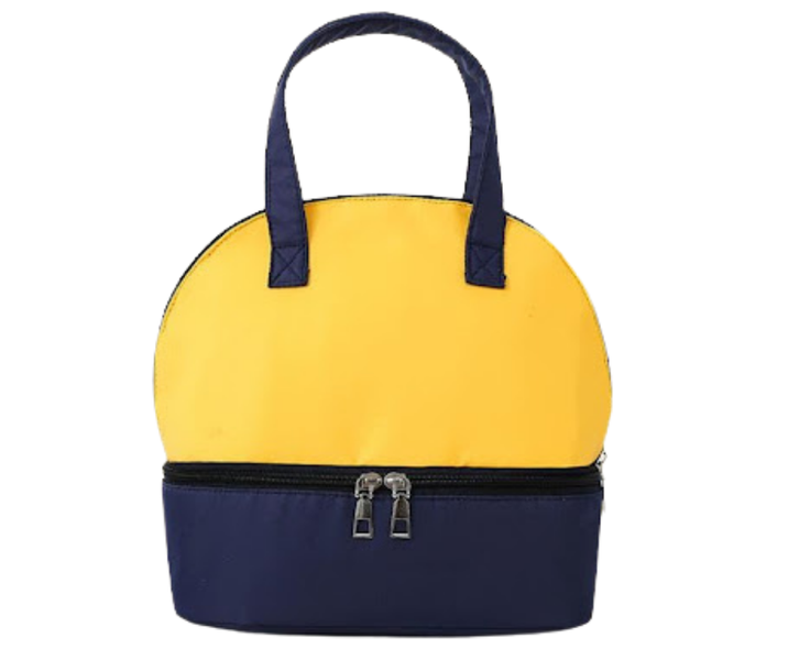 Mom's Lunch Bag yellow and navy