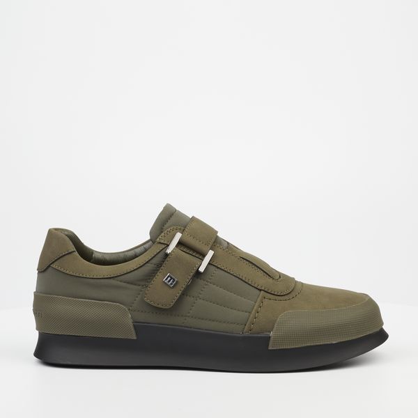 mazerata Valentino 14 Olive Men Faux Nubuck / Nylon Shoes
