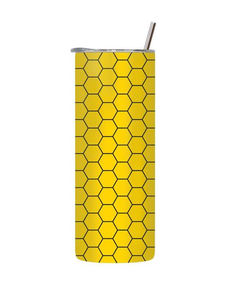 Bee-13 20 Oz Tumbler with Lid Straw Trendy Bees Pattern Graphic Present 209