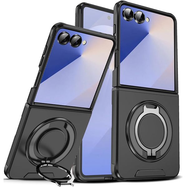 Phone Case Compatible With Samsung Z Flip7 With 360 Rotate Kickstand Case