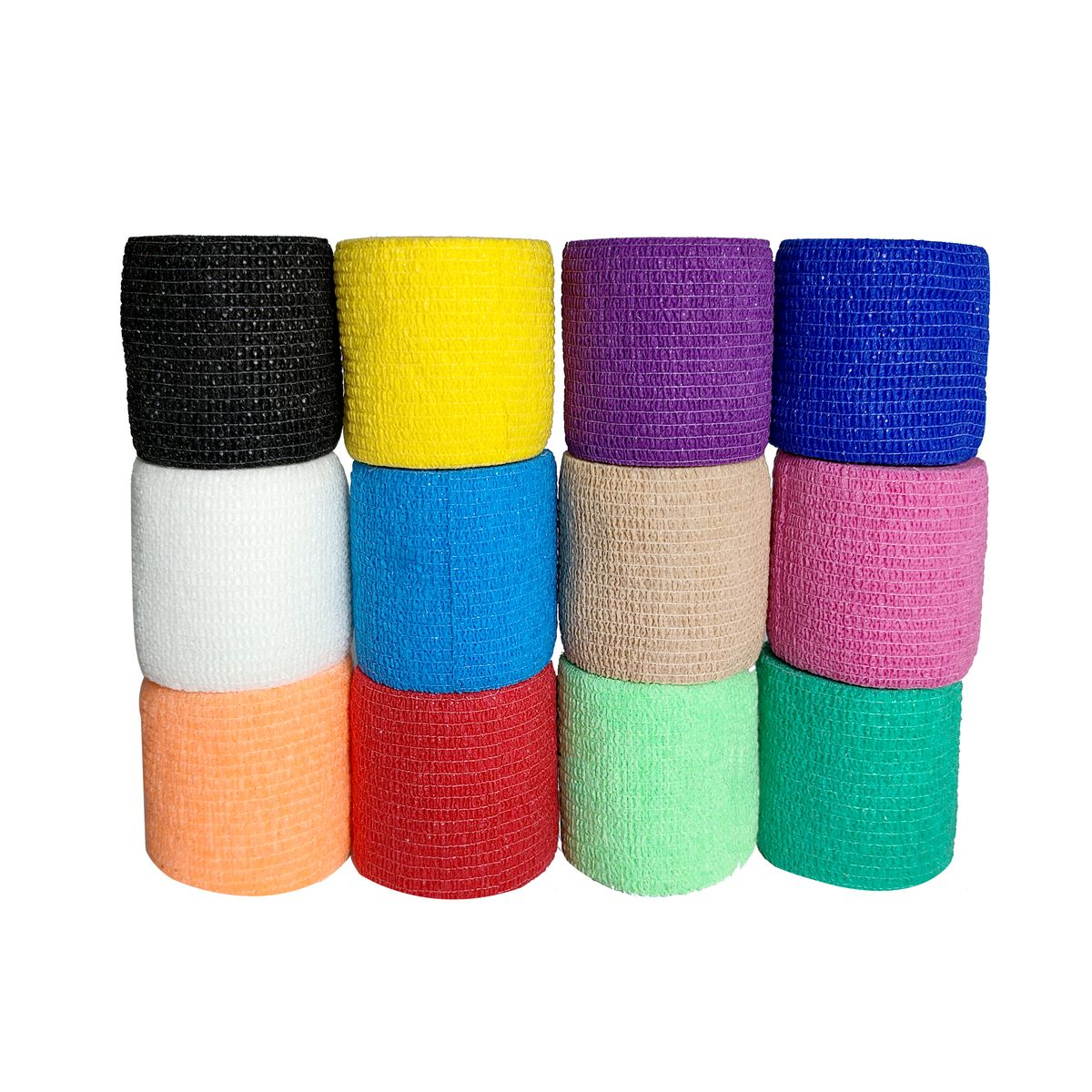 12 Piece Colorful Non Woven Self Adhesive Bandage For Pet And Sport Protect