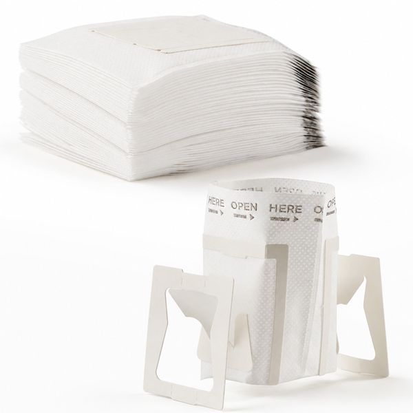 Chenshia 50PC Disposable Loose Leaf Tea Filter Hanging Coffee Filter Bags