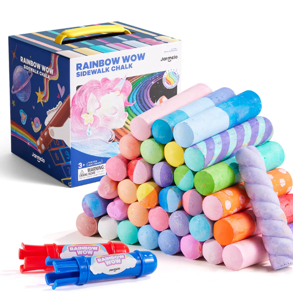 Jar Meló - Sidewalk Giant Chalk with Holders - 36 Rainbow Colours
