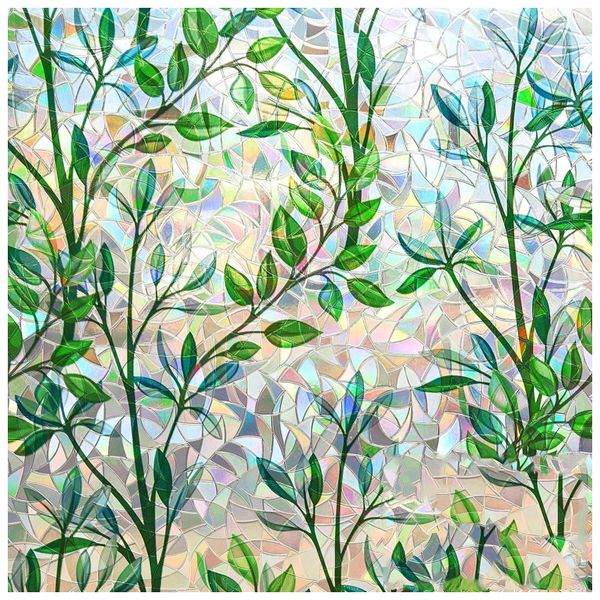 Window Privacy Film Stain Glass Window Film Rainbow