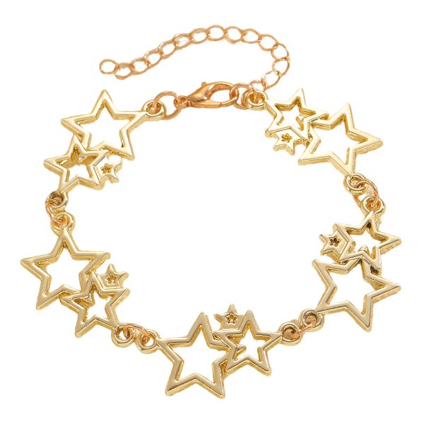 Retro Hollowed Out Pentagram Bracelet
