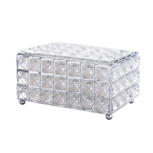 Crystal Tissue Box Bar Holder Living Room Bedroom Deco Gift A
