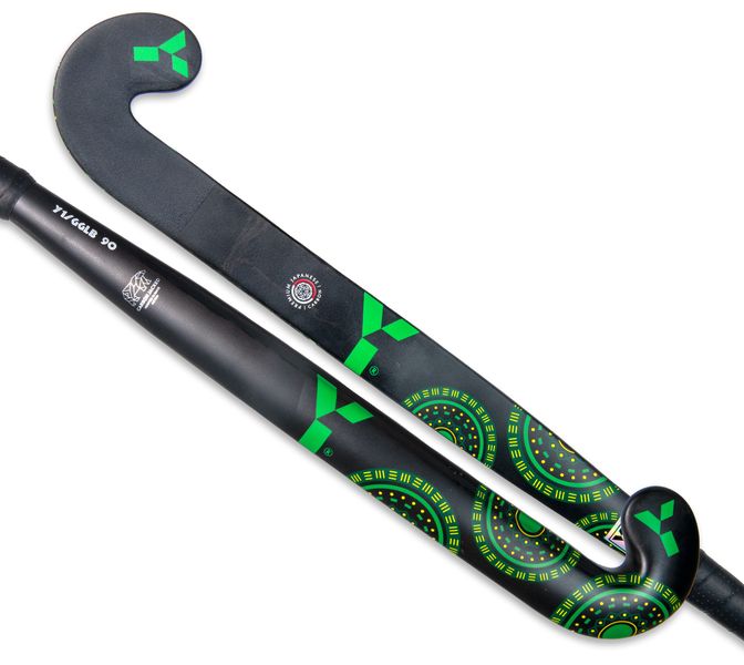 Y1 GLG 90 Low Bow Hockey Stick - Green - 37.5