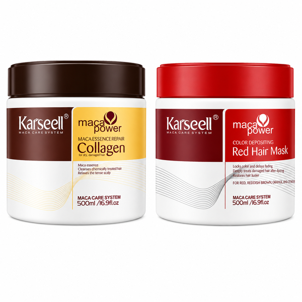 Karseell Maca Power Collagen &amp; Red Colour Depositing Hair Mask Set