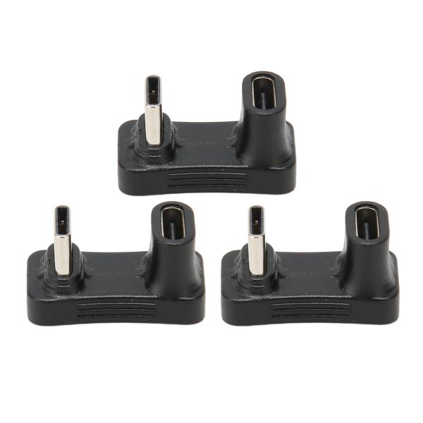3 Pieces U-Shaped USB-C Adapters, 100W, 10Gbps, 4K
