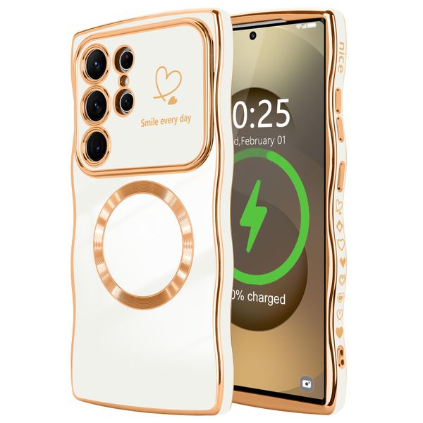 Waves Curly Shape Silicone Case Compatible With Samsung Galaxy S25 Ultra