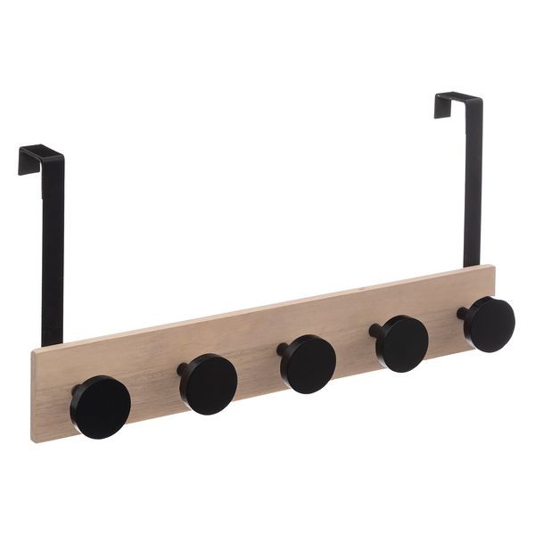 5five Black Over Door Hook - 24cm