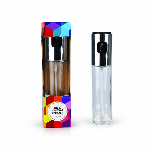 Glass Oil Sprayer 100ml - Compact 4cmx17cm for Cooking &amp; Grilling - 2 Pack