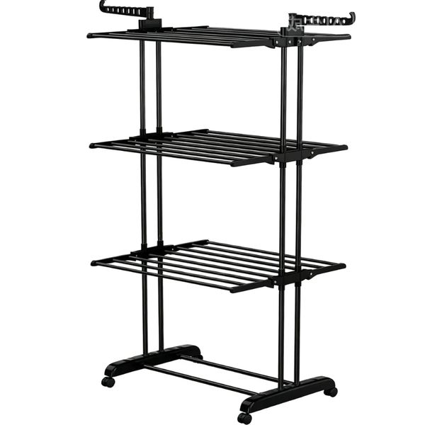 3-Tier Foldable Laundry Drying Rack Indoor Outdoor Clothes Dryer for Home