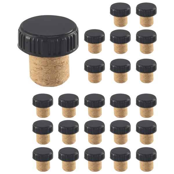 24 Pieces Cork Plugs Stoppers Tasting Corks T-Shape Wine