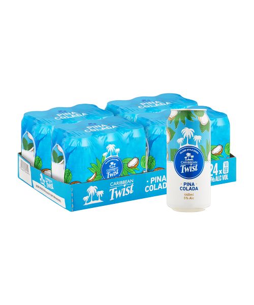 Caribbean Twist Pina Colada 440 ml Cans Case of 24